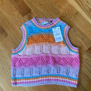 Zara crocheted sweater tank
